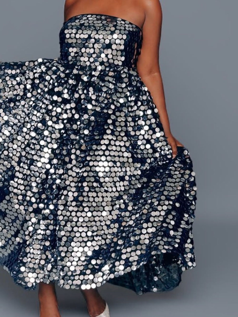 ELOQUII- Paillette Dress With Big Skirt